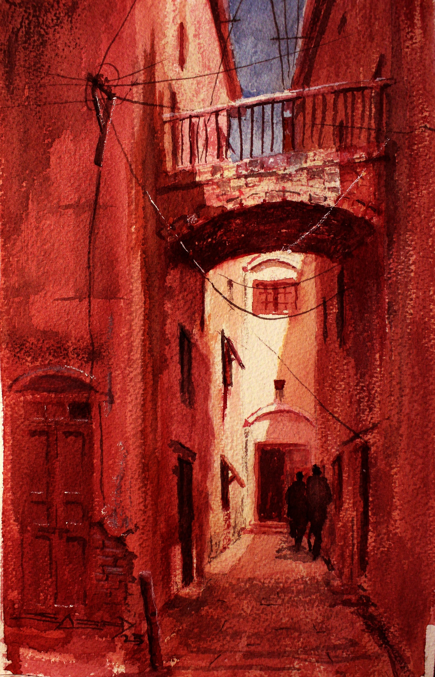 Inside a street