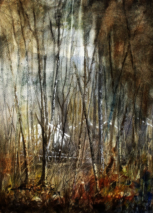 houses through trees